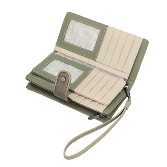 ANEKKE Carteira de Senhora Grande RFID Muse Verde Azeitona | Ref. 280.42709-901