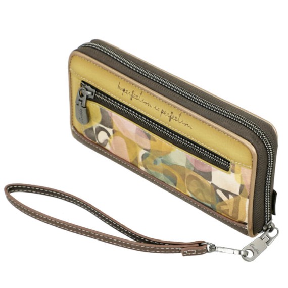 ANEKKE Carteira Grande Estampada RFID Bloom Castanha | Ref. 280.42729-908