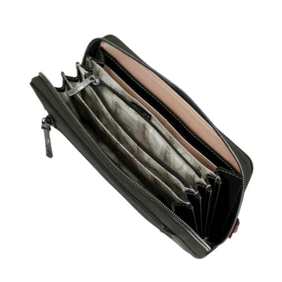 ANEKKE Carteira Grande Estampada RFID Khroma Preta | Ref. 280.42609-908