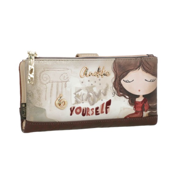 ANEKKE Carteira Grande Flexível RFID Muse Castanha | Ref. 280.42709-906