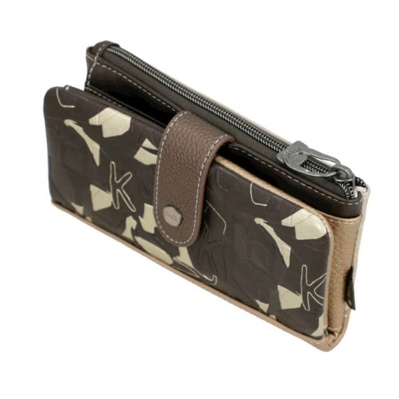 ANEKKE Carteira Grande RFID Bloom Castanha | Ref. 280.42729-907