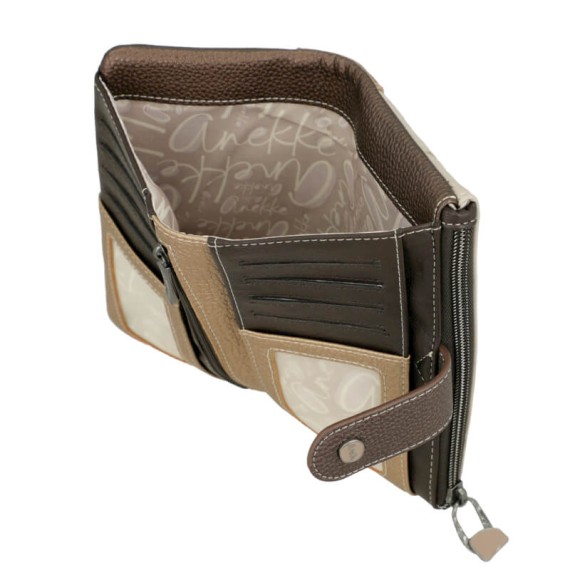 ANEKKE Carteira Grande RFID Bloom Castanha | Ref. 280.42729-907