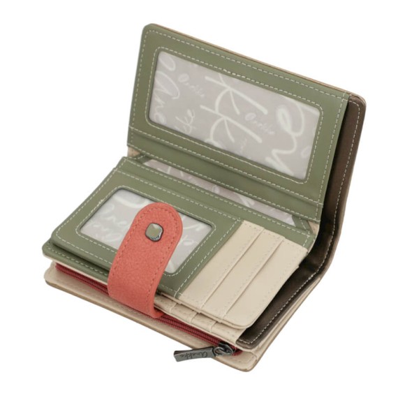 ANEKKE Carteira Média RFID Muse Verde Azeitona | Ref. 280.42709-902