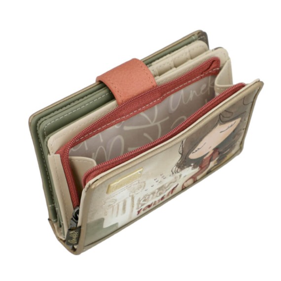 ANEKKE Carteira Média RFID Muse Verde Azeitona | Ref. 280.42709-902