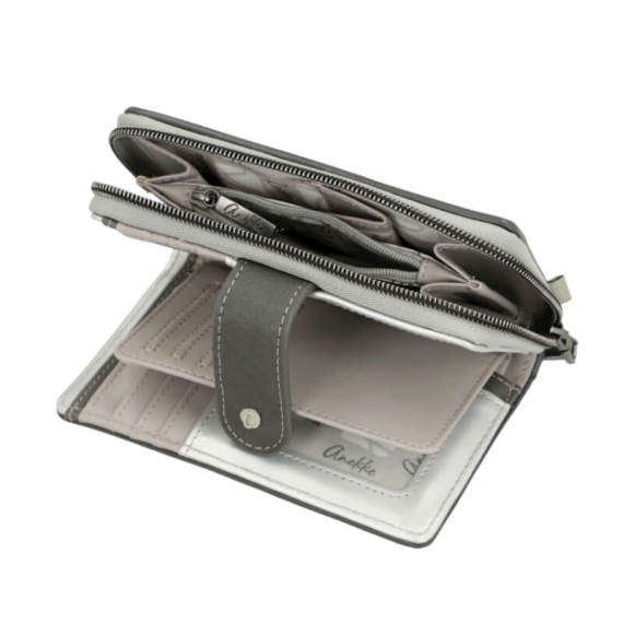 ANEKKE Carteira Média RFID Symmetra Bege | Ref. 280.42629-909