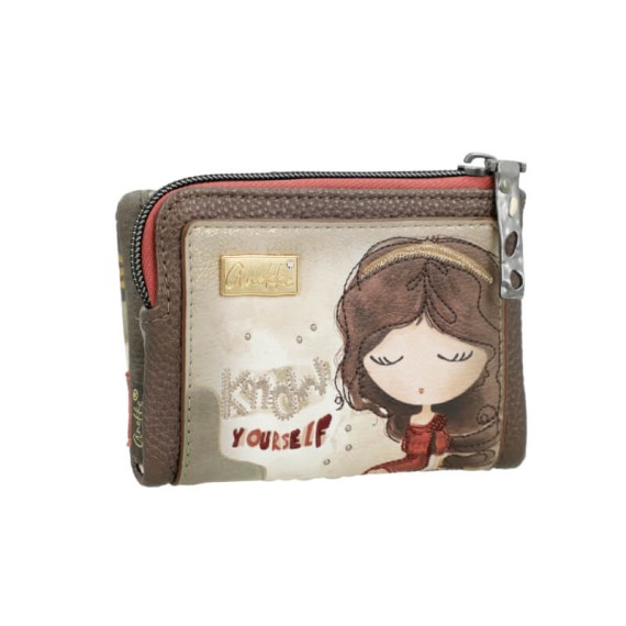 ANEKKE Carteira Pequena Flexível RFID Muse Castanha | Ref. 280.42709-910