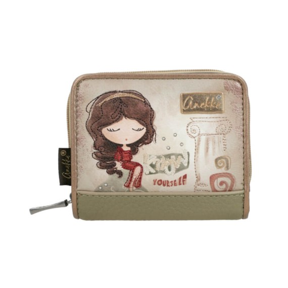 ANEKKE Carteira Pequena RFID Muse Verde Azeitona | Ref. 280.42709-903