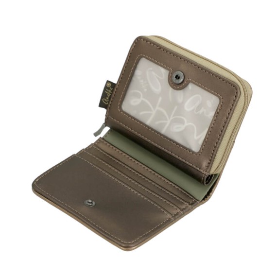 ANEKKE Carteira Pequena RFID Muse Verde Azeitona | Ref. 280.42709-903