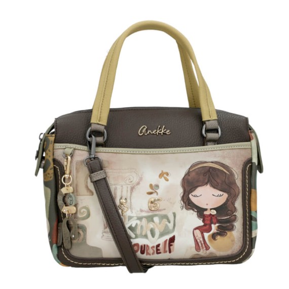 ANEKKE Mala de Mão Alças Curtas Muse Castanha | Ref. 280.42701-187