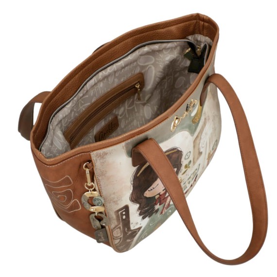 ANEKKE Mala de Ombro Oval Muse Castanha | Ref. 280.42702-129