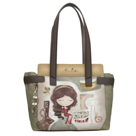 ANEKKE Mala de Ombro Tote Muse Verde Azeitona | Ref. 280.42702-389