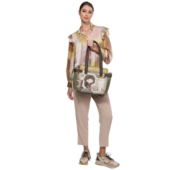 ANEKKE Mala de Ombro Tote Muse Verde Azeitona | Ref. 280.42702-389