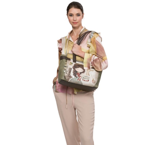 ANEKKE Mala de Ombro Tote Muse Verde Azeitona | Ref. 280.42702-389