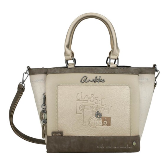 ANEKKE Mala de Senhora c/ Asas de Mão 3C Amphora Taupe | Ref. 280.42711-114