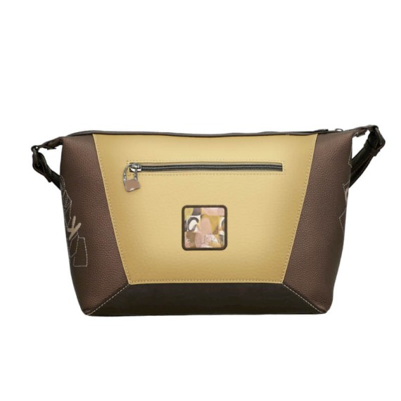 ANEKKE Mala de Tiracolo Estampada Bloom Castanha | Ref. 280.42723-544