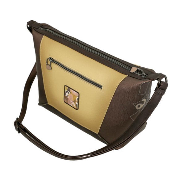 ANEKKE Mala de Tiracolo Estampada Bloom Castanha | Ref. 280.42723-544