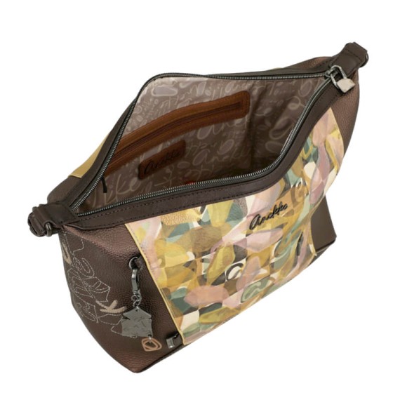 ANEKKE Mala de Tiracolo Estampada Bloom Castanha | Ref. 280.42723-544
