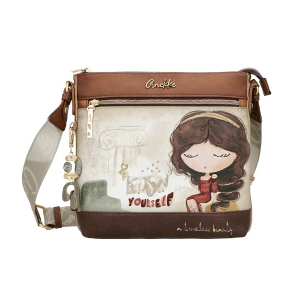 ANEKKE Mala de Tiracolo Média Muse Castanha | Ref. 280.42703-069