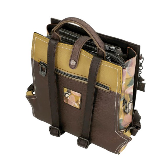 ANEKKE Mochila de Passeio Quadrada Bloom Castanha | Ref. 280.42725-273