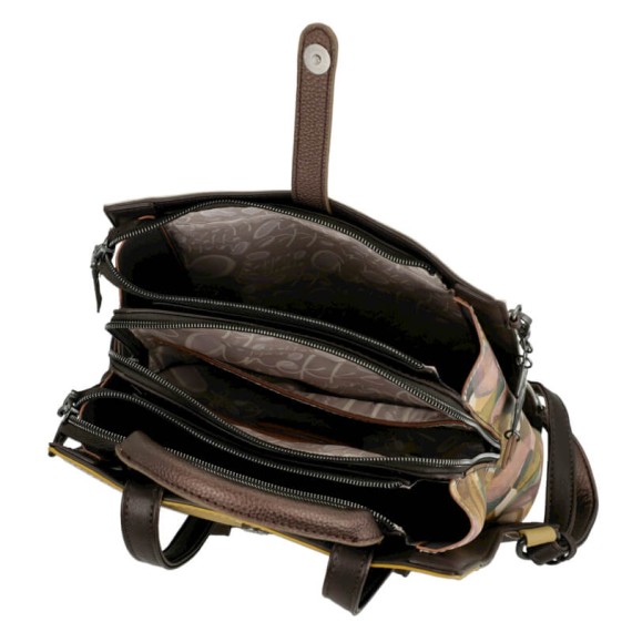 ANEKKE Mochila de Passeio Quadrada Bloom Castanha | Ref. 280.42725-273