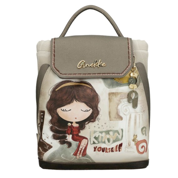 ANEKKE Mochila de Senhora c/ Aba Muse Bege | Ref. 280.42705-302