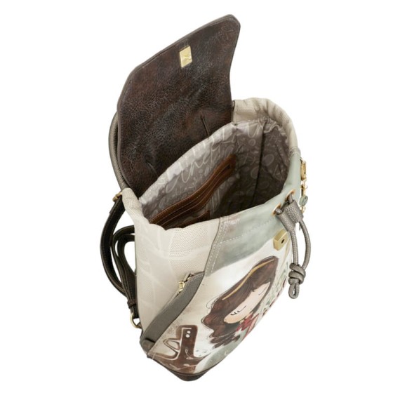 ANEKKE Mochila de Senhora c/ Aba Muse Bege | Ref. 280.42705-302