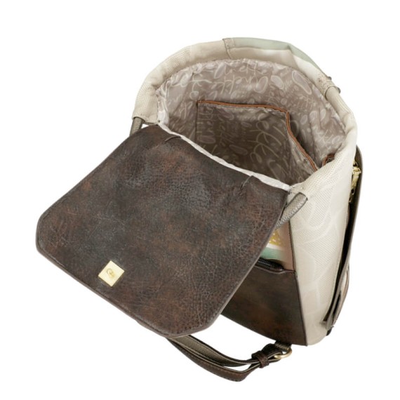 ANEKKE Mochila de Senhora c/ Aba Muse Bege | Ref. 280.42705-302
