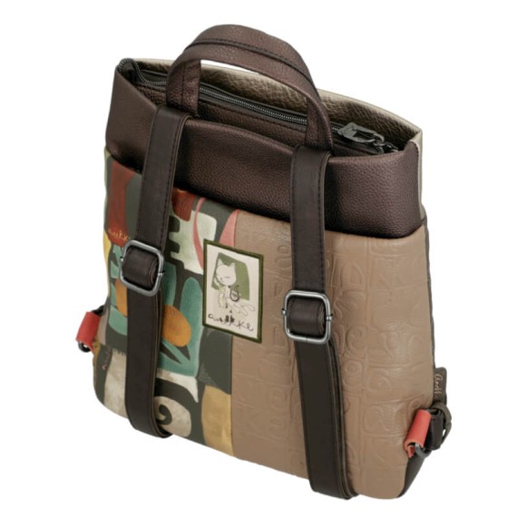 ANEKKE Mochila de Senhora Quadrada Amphora Castanha | Ref. 280.42715-058
