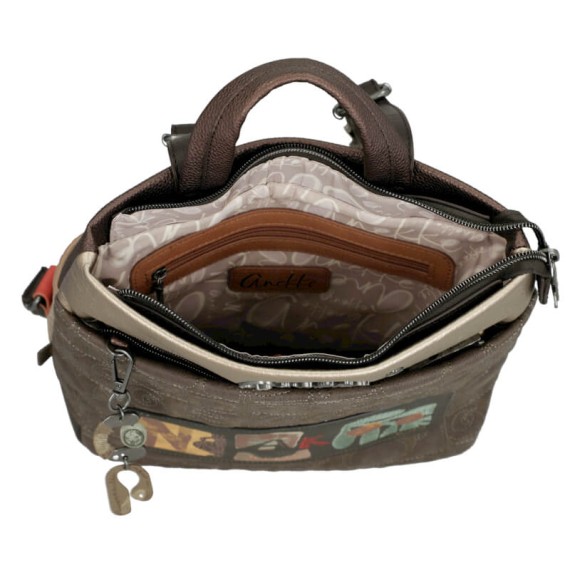 ANEKKE Mochila de Senhora Quadrada Amphora Castanha | Ref. 280.42715-058