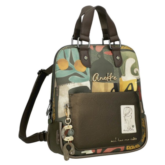 ANEKKE Mochila Estampada de Alças Curtas Amphora Verde | Ref. 280.42715-303