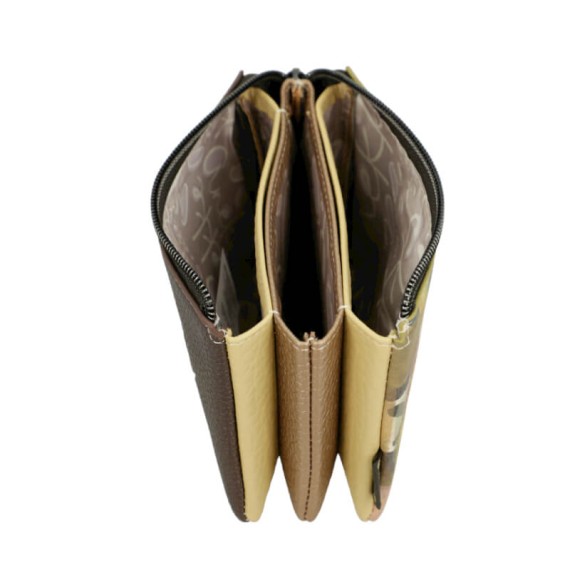 ANEKKE Porta-Moedas Triplo Bloom Dourado | Ref. 280.42729-015