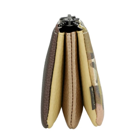 ANEKKE Porta-Moedas Triplo Bloom Dourado | Ref. 280.42729-015