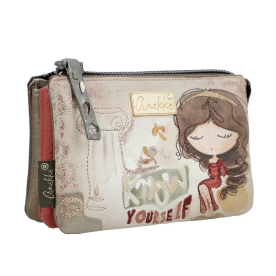 ANEKKE Porta-Moedas Triplo Muse Castanho | Ref. 280.42709-010
