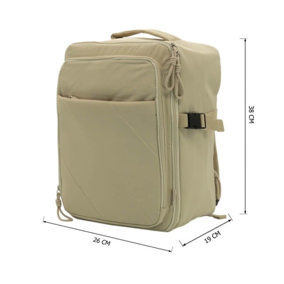 BENZI Mochila Ryanair/Vueling/Wizz 38x26x19cm Bege | Ref. 288.BZ5854B