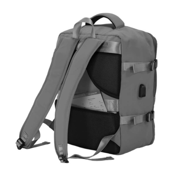 BENZI Mochila Ryanair/Vueling/Wizz 40x30x20cm Cinza | Ref. 288.BZ5894C