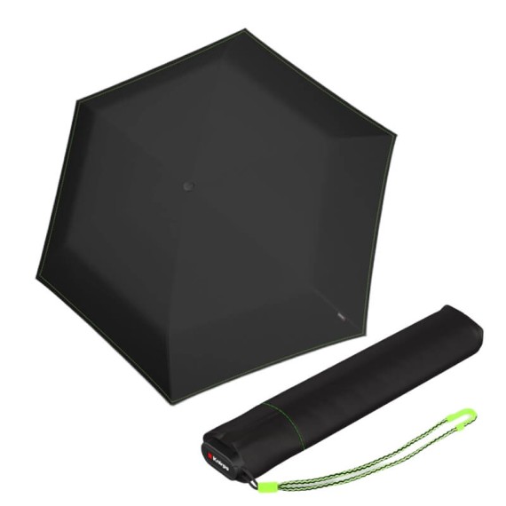Guarda-Chuva KNIRPS Dobrável US.050 Ultra Light Slim Neon Black | Ref. 300.9500508395