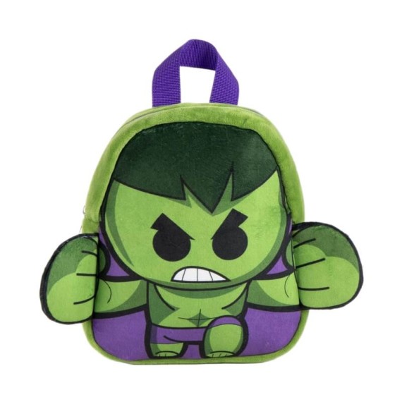 Mochila Infantil Peluche 22cm AVENGERS Hulk Verde | Ref. 299.2100005837