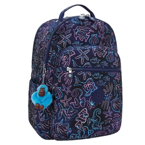 Mochila p/ Portátil 15” KIPLING Seoul College Extra Disco Fish | Ref. 187.40KI61014FK
