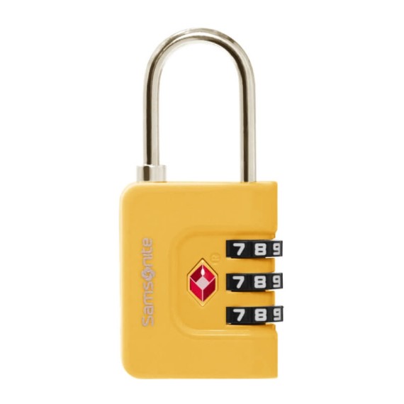 SAMSONITE Cadeado c/ Código 3 Dígitos TSA TA Revolution Amarelo | Ref. 92.155577-1924
