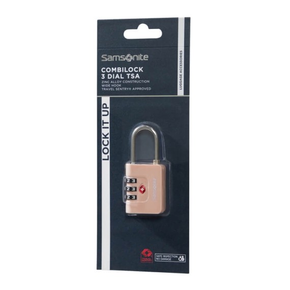 SAMSONITE Cadeado c/ Código 3 Dígitos TSA TA Revolution Rosa | Ref. 92.155577-1751