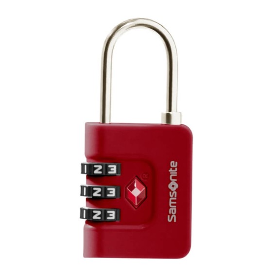 SAMSONITE Cadeado c/ Código 3 Dígitos TSA TA Revolution Vermelho | Ref. 92.155577-1726