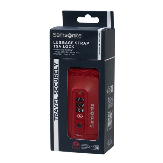 SAMSONITE Cinta para Mala de Viagem TSA TA Revolution Vermelha | Ref. 92.155591-1726