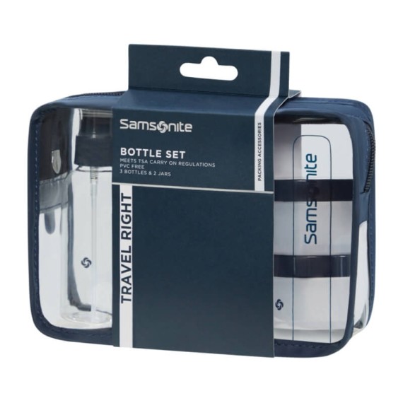 SAMSONITE Conjunto de 5 Frascos para Viagem TA Revolution Azul | Ref. 92.155569-1549