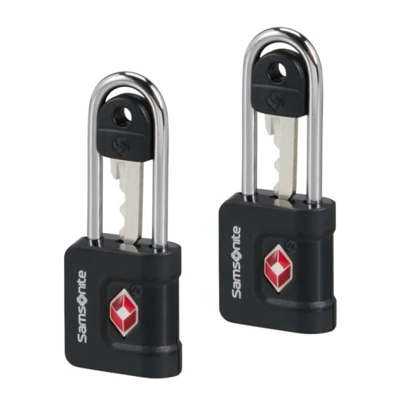 SAMSONITE Conjunto Cadeados com Chave TSA TA Revolution Preto | Ref. 92.155578-1041