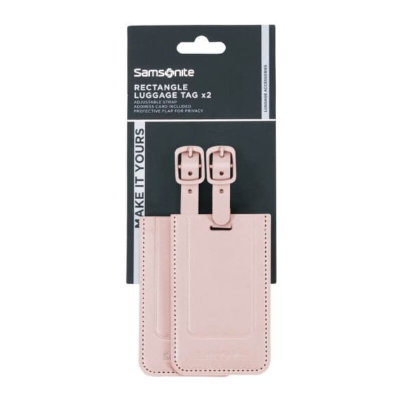 SAMSONITE Pack de 2 Etiquetas para Bagagem TA Revolution Rosa | Ref. 92.155592-1751