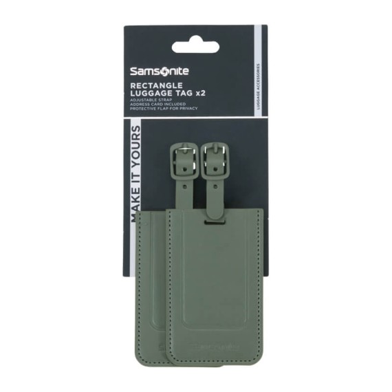 SAMSONITE Pack de 2 Etiquetas para Bagagem TA Revolution Verde | Ref. 92.155592-1388