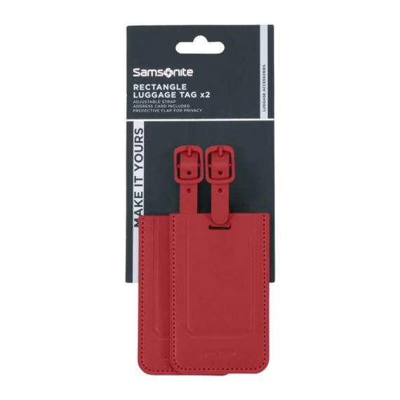 SAMSONITE Pack de 2 Etiquetas para Bagagem TA Revolution Vermelho | Ref. 92.155592-1726