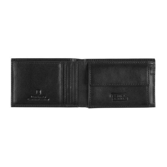 CAMEL ACTIVE Carteira Horizontal S c/ Porta-Moedas Wood Preta | Ref. 91.11793