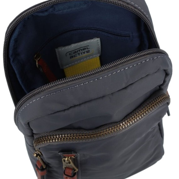 CAMEL ACTIVE Sling Mochila Pequena Bari Cinza Escuro | Ref. 91.11778
