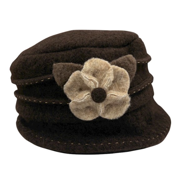 Chapéu de Senhora em Lã SOLID 42-073 Castanho | Ref. 298.42073C